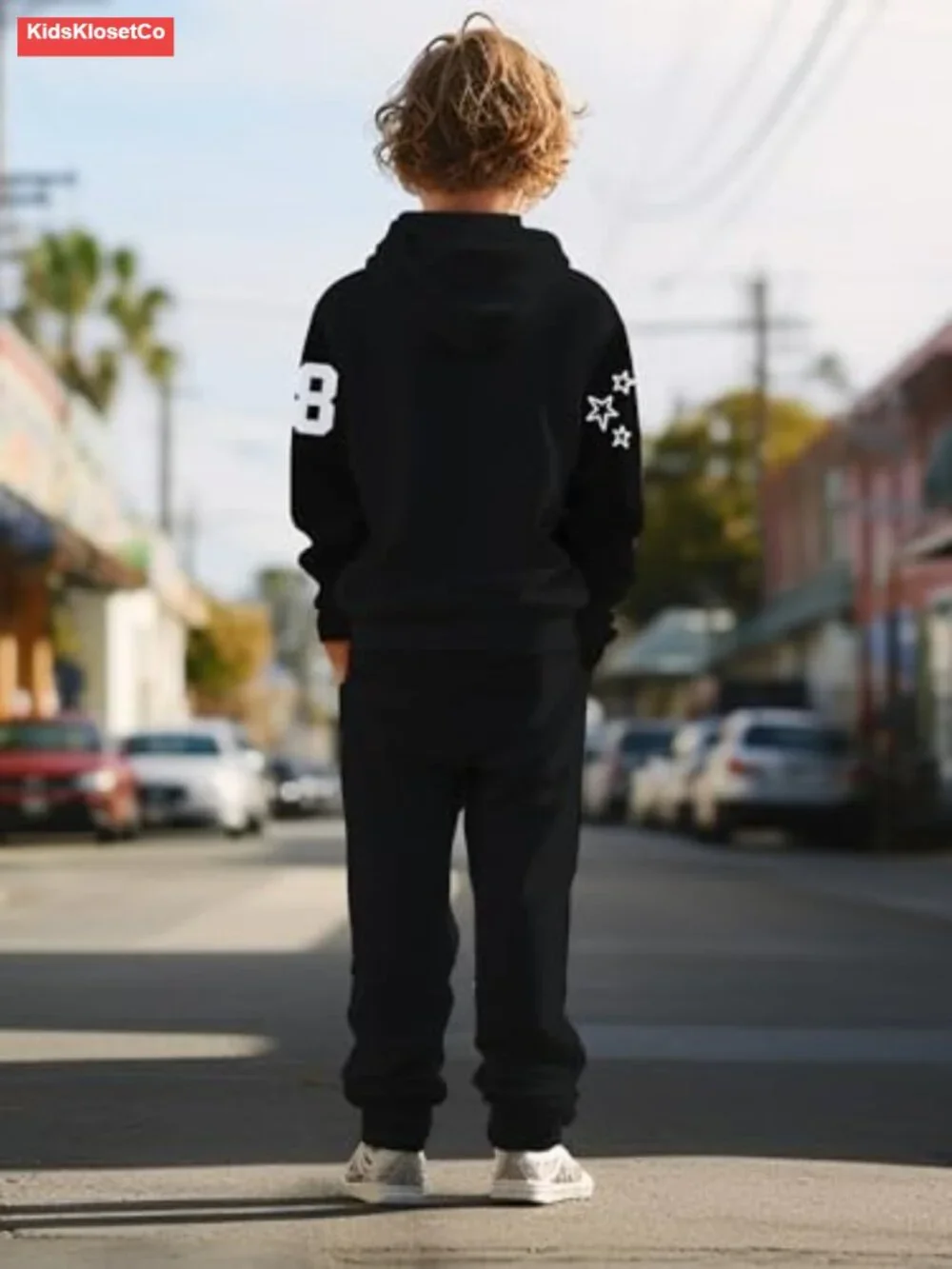 Boys 2-Piece Hoodie & Jogger Set, Lightweight Non-Fleece Fall Spring Outfit
